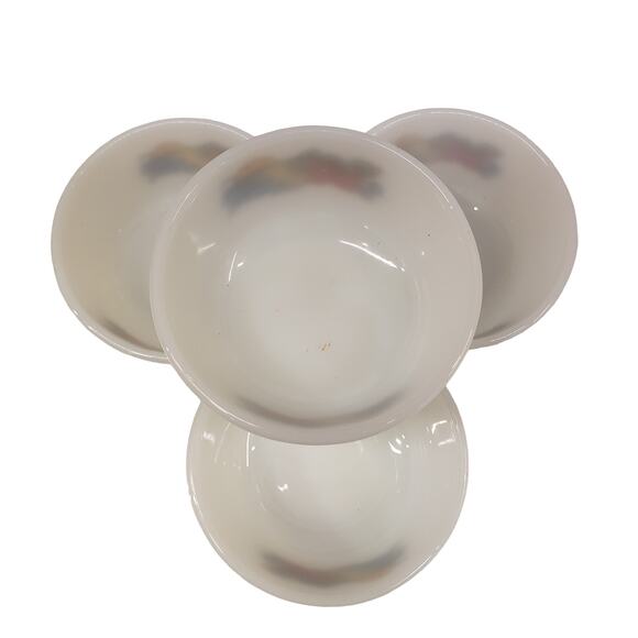 Vintage Anchor Hocking Fire King 6oz White Custard Cup Bounty Fruit Pattern #434 - Picture 4 of 14